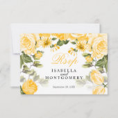 Botanische Gele Floral met gulden - RSVP (Voorkant)