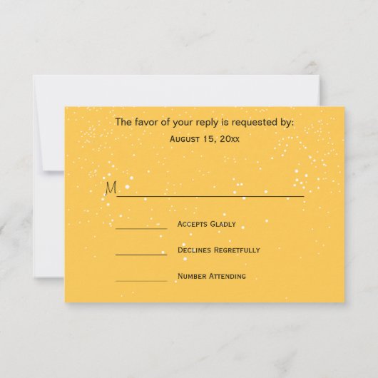 Botanische Gele Floral met gulden - RSVP (Achterkant)