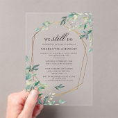 Botanische Gelofte Vernieuwing Eucalyptus Huwelijk Acryl Uitnodigingen (Insitu (Draagbaar))