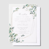 Botanische Gelofte Vernieuwing Eucalyptus Huwelijk Vellum Uitnodigingen (Offset)