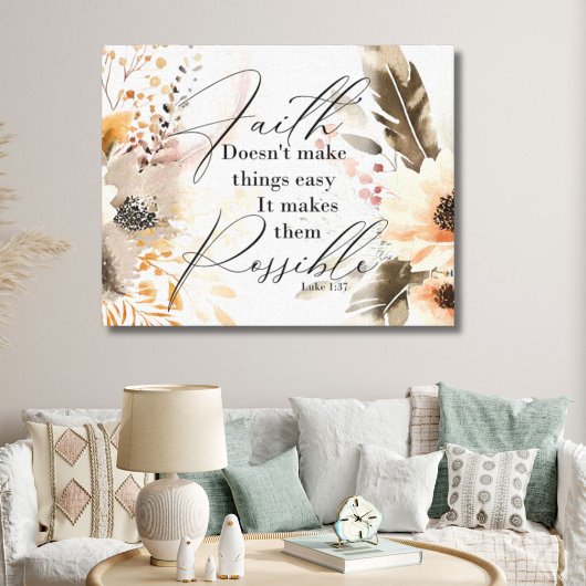 Botanische geloofscitaten canvas afdruk
