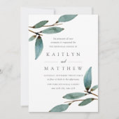 Botanische gelukzaligheid bruiloft repetitie diner kaart (Voorkant)