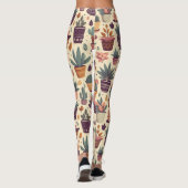 Botanische gelukzaligheid Chic Potted Plant Leggings (Achterkant)