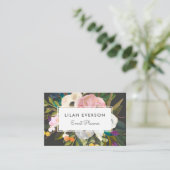 Botanische gelukzaligheid | Elegant geschilderde b Visitekaartje (Staand voorkant)