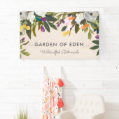 Botanische gelukzaligheid Elegante Bloemen Banner (Insitu)