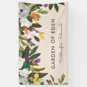 Botanische gelukzaligheid Elegante Bloemen Banner (Verticaal)