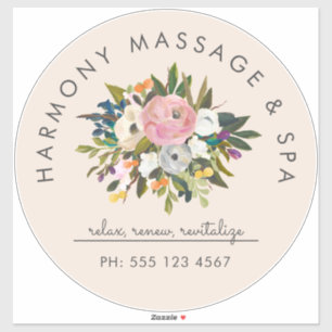 Botanische gelukzaligheid Elegante bloemige geboge Sticker