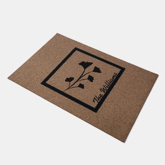 Botanische gelukzaligheid: gepersonaliseerde Plant Deurmat (Schuin)