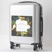 Botanische gelukzaligheid Modern Elegant Floral |  Sticker (Koffer)