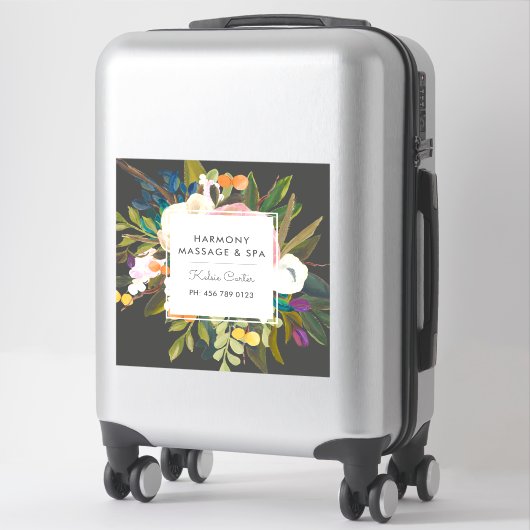 Botanische gelukzaligheid Modern Elegant Floral |  Sticker (Koffer)