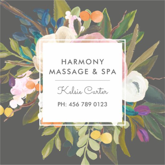 Botanische gelukzaligheid Modern Elegant Floral |  Sticker (Voorkant)