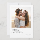 Botanische gelukzaligheid moderne eenvoud bruiloft kaart (Achterkant)