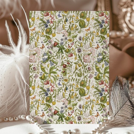 Botanische gelukzaligheid Save-the-Date bruiloft u Kaart