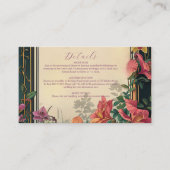 Botanische gelukzaligheid Wildbloemen Art Nouveau Informatiekaartje (Voorkant)