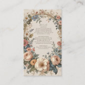 Botanische gelukzaligheid Wildbloemen Art Nouveau Informatiekaartje (Voorkant)