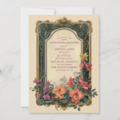 Botanische gelukzaligheid Wildbloemen Art Nouveau  Kaart (Voorkant)