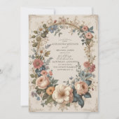 Botanische gelukzaligheid Wildbloemen Art Nouveau  Kaart (Voorkant)