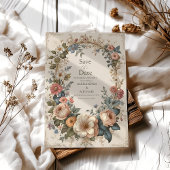 Botanische gelukzaligheid Wildbloemen Art Nouveau Save The Date