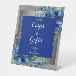 Botanische gelukzaligheid: zilver-geïnfundeerd Vri Reclamebord Met Voetstuk