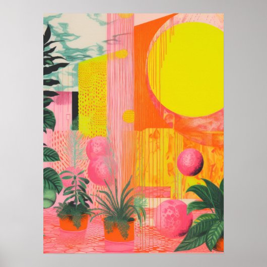 Botanische gelukzaligheid: zonharmonie poster (Voorkant)