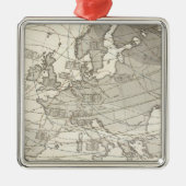 Botanische geografische statistische kaart van Eur Metalen Ornament (Voorkant)