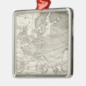 Botanische geografische statistische kaart van Eur Metalen Ornament (Links)