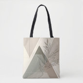 botanische geometrisch-minimalistische Canvas tas (Voorkant)