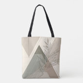 botanische geometrisch-minimalistische Canvas tas (Achterkant)