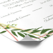 Botanische Geometrische Bloemen Bruiloft Poster (Hoek)