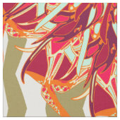 Botanische geometrische bourgogne stof (Close Up)