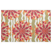 Botanische geometrische bourgogne stof (Fat Quarter)