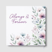  Botanische gepersonaliseerde bruiloft Gastenboek (Achterkant)