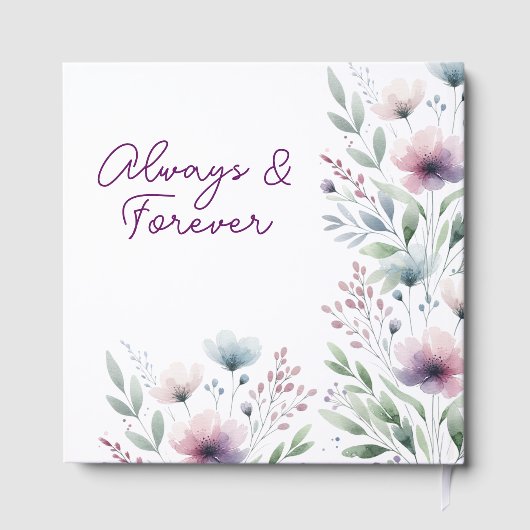 Botanische gepersonaliseerde bruiloft Gastenboek (Achterkant)