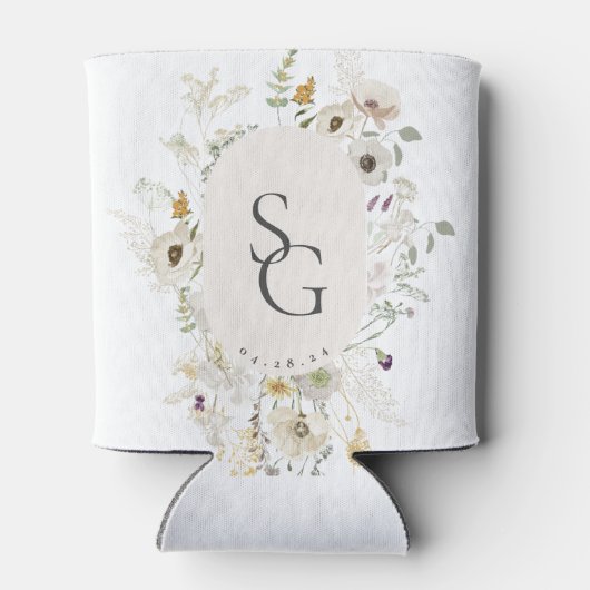 Botanische gepersonaliseerde bruiloft Koelbox Blikjeskoeler (Achterkant)