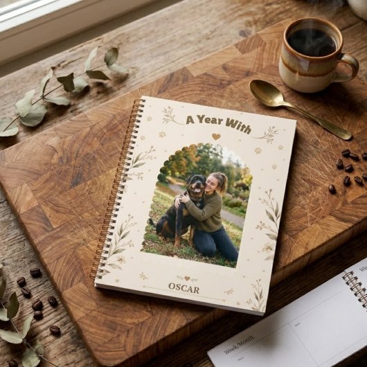 Botanische Gepersonaliseerde Hond Foto Easy Custom Planner