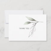 Botanische gepersonaliseerde scriptnaam Dank u Bedankkaart (Voorkant)