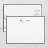 Botanische Gepersonaliseerde Stationery Elegant Mo Bedankkaart (Voorkant / Achterkant)