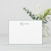 Botanische Gepersonaliseerde Stationery Elegant Mo Bedankkaart (Staand voorkant)