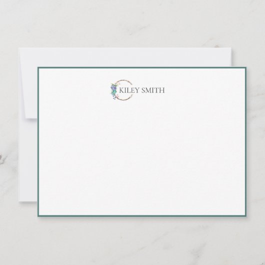 Botanische Gepersonaliseerde Stationery Elegant Mo Bedankkaart (Voorkant)