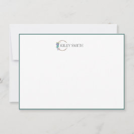Botanische Gepersonaliseerde Stationery Elegant Mo Bedankkaart