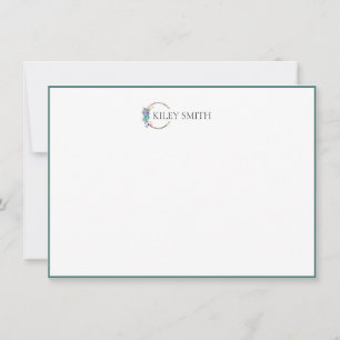 Botanische Gepersonaliseerde Stationery Elegant Mo Bedankkaart