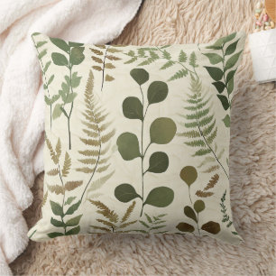 Botanische geperste bladeren patroon – Varentprint Kussen