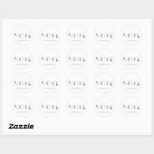 Botanische getooide NOEL gepersonaliseerde Sticker (Vel)