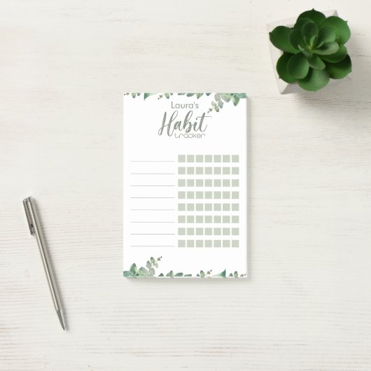 Botanische gewoonte Tracker Eucalyptus Post-it® Notes (Kantoor)