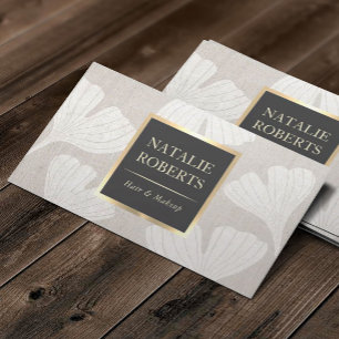 botanische ginkgo Makeup Artist Hair Salon Visitekaartje