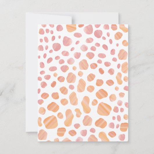 Botanische Giraffe Safari Baby shower Aankondiging (Achterkant)