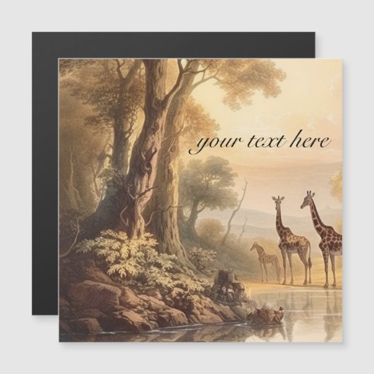  botanische giraffen, aanpasbaar (Voorkant / Achterkant)