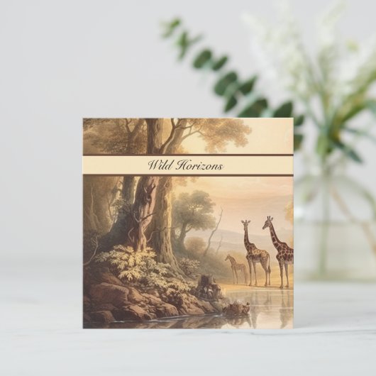  botanische giraffen, aanpasbaar (Staand voorkant)