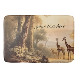  botanische giraffen, aanpasbaar badmat