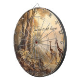 botanische giraffen, aanpasbaar dartbord (Voorkant Rechts)